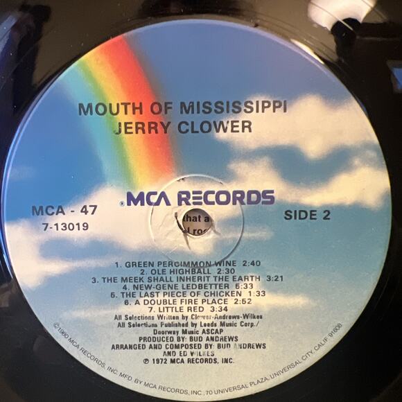 JERRY CLOWER MOUTH OF THE MISSISSIPPI Vinyl LP 1972 Comedy ULTRASONIC CLEAN VG++ - Picture 5 of 7